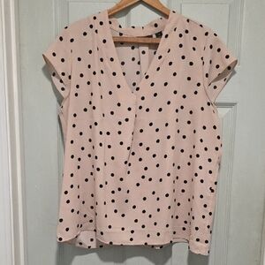 Halogen Pink Cap Sleeve Relaxed Blouse